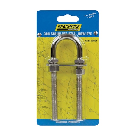 Seachoice Seachoice Stainless Steel 2-1/4 in. L Bow Eye 1 pk 33601